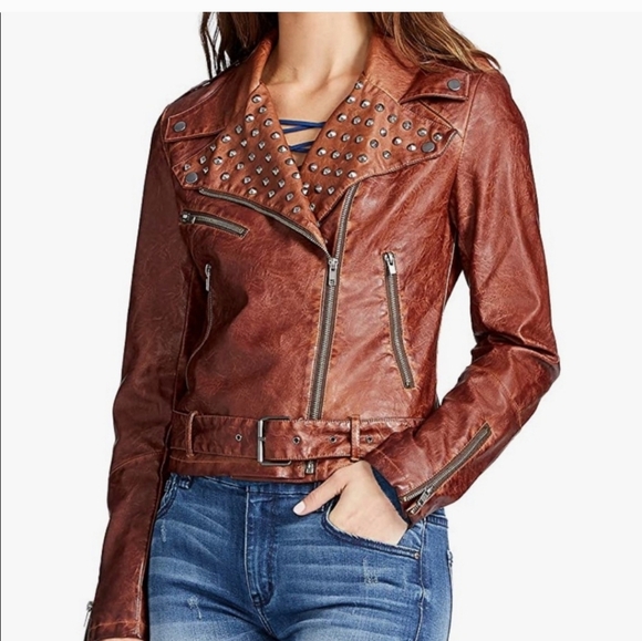 NWT WILLIAM RAST Kate Moto Jacket in Camel, Size Medium - Picture 1 of 11